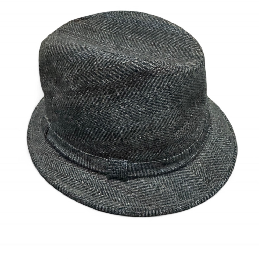 Gray Herringbone‎ Fedora Hat